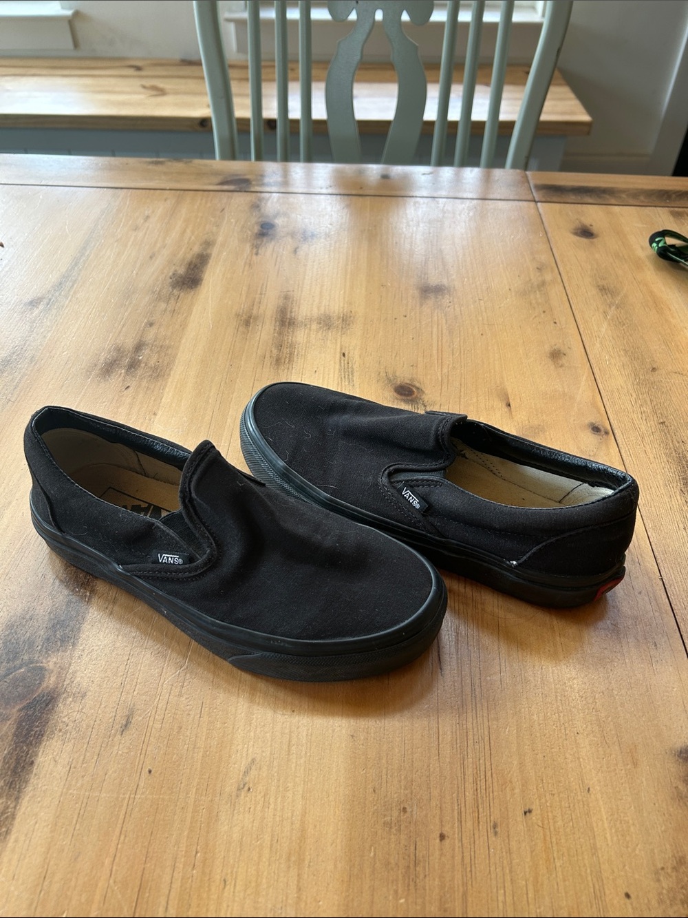 Vans Black Classic Slip-On Canvas Loafers